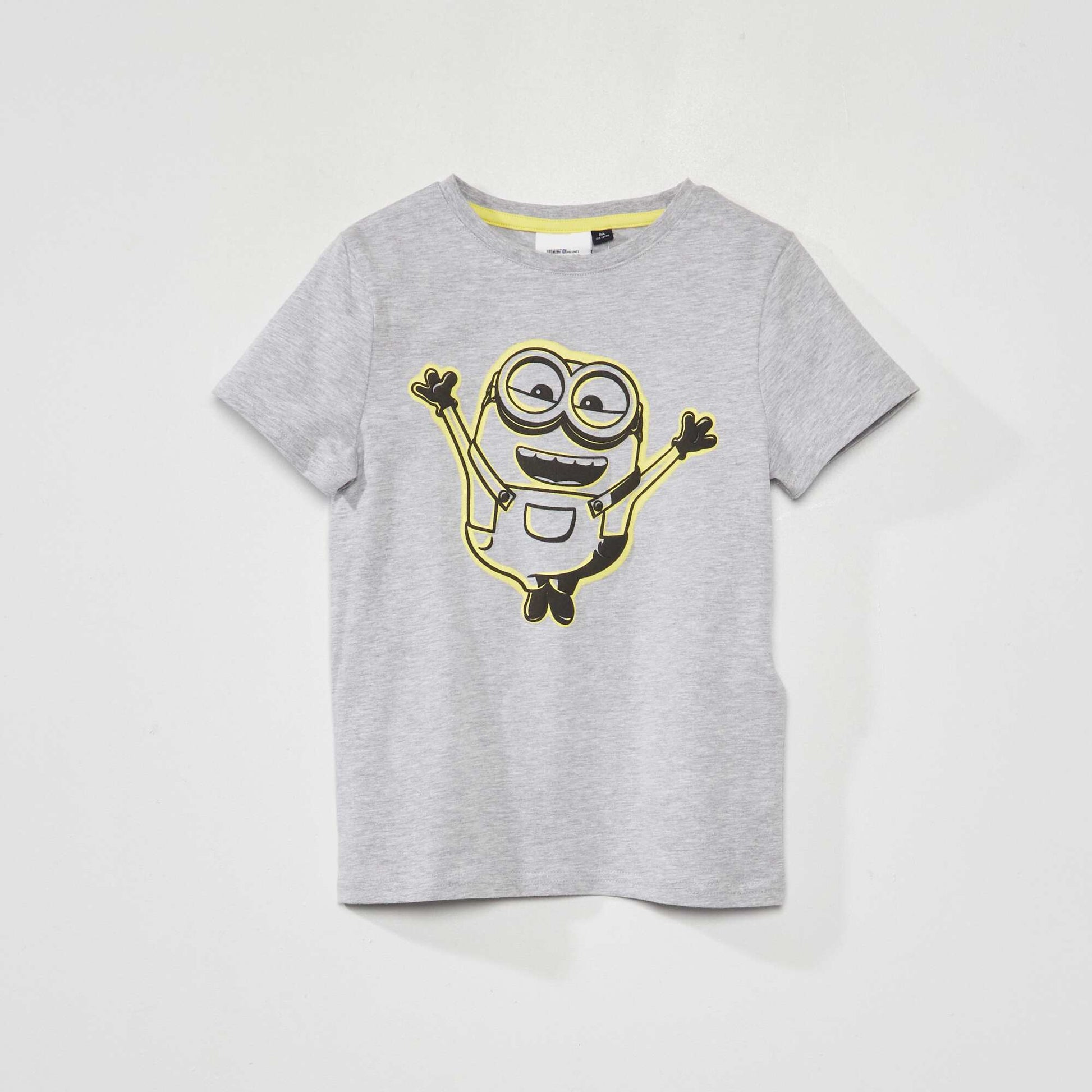 'Minions' print marl T-shirt GREY