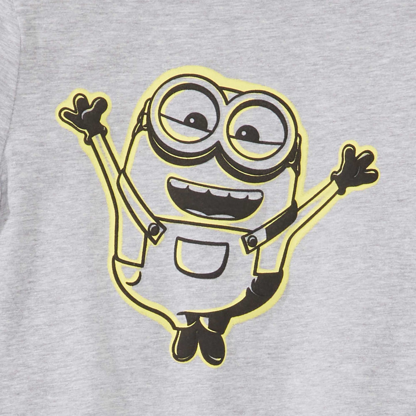 'Minions' print marl T-shirt GREY