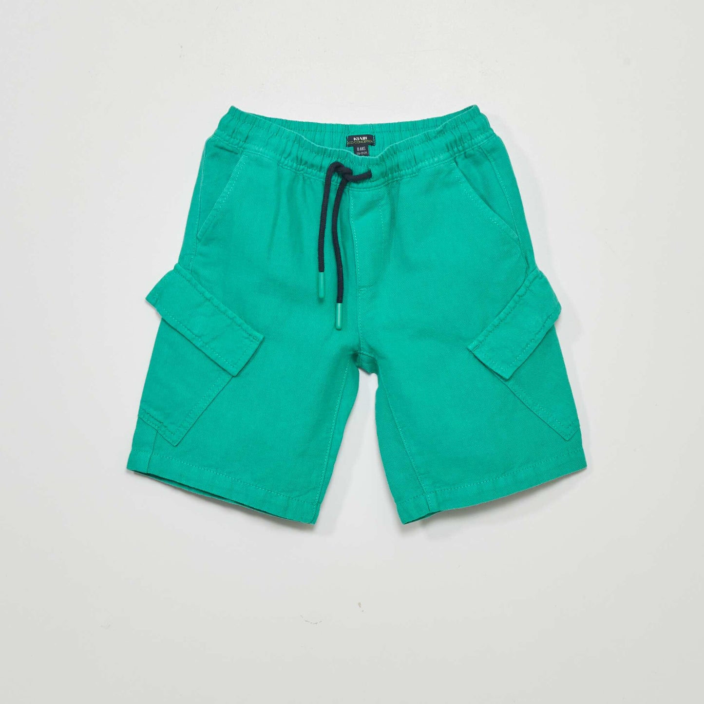 Cotton and linen cargo Bermuda shorts GREEN