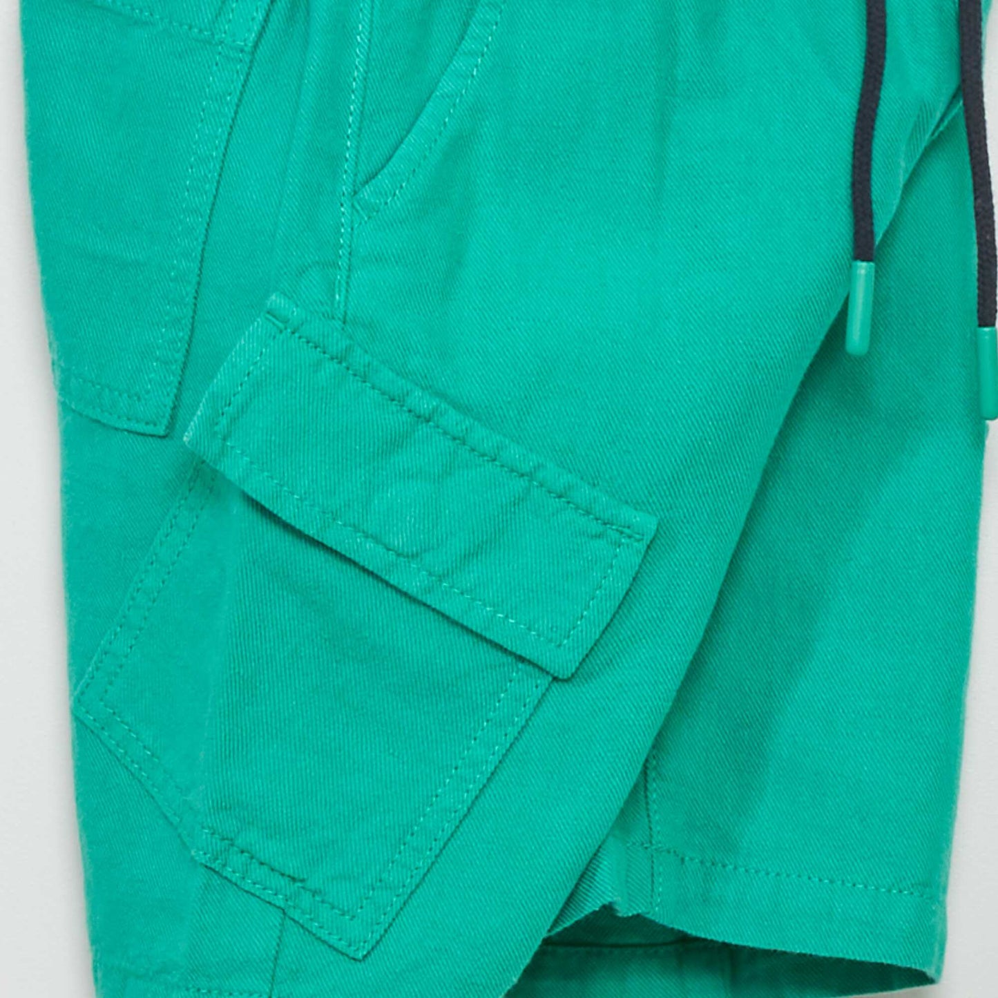 Cotton and linen cargo Bermuda shorts GREEN