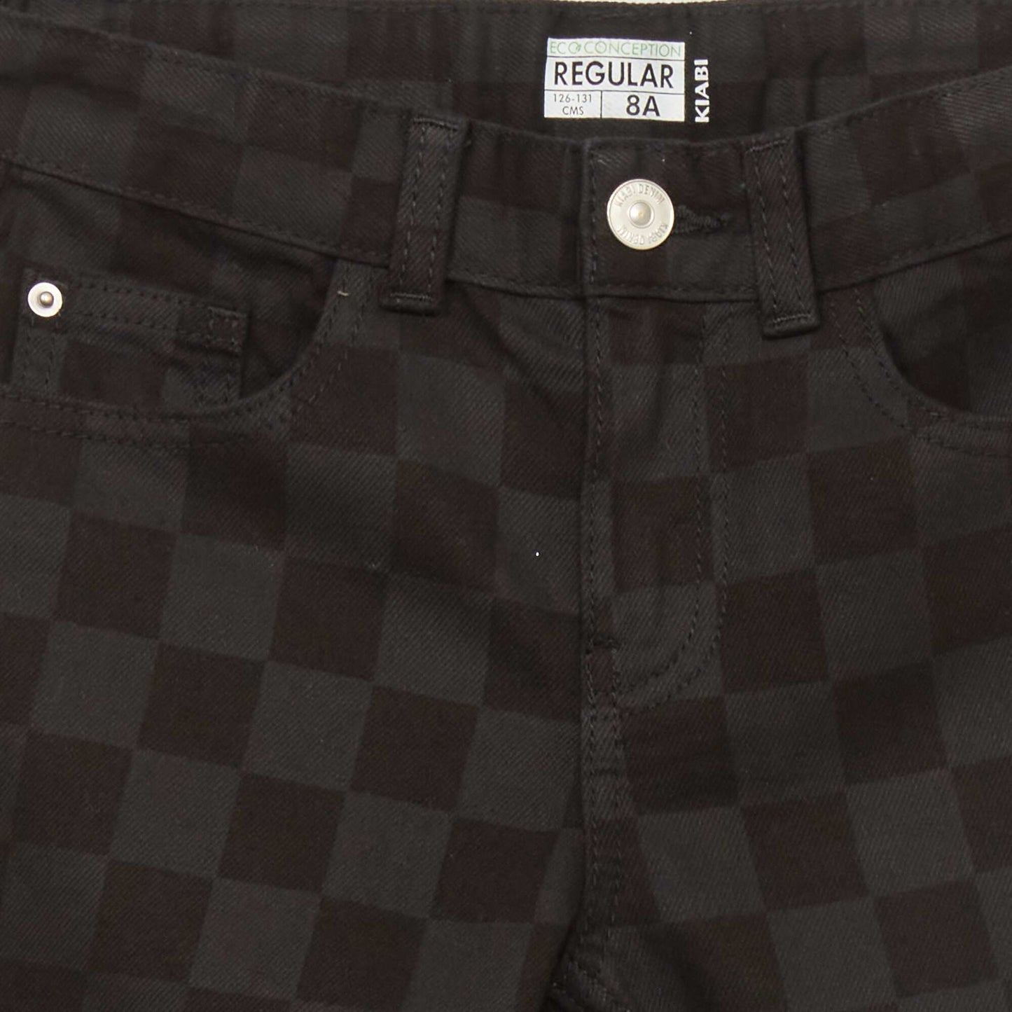 Patterned denim Bermuda shorts GREY