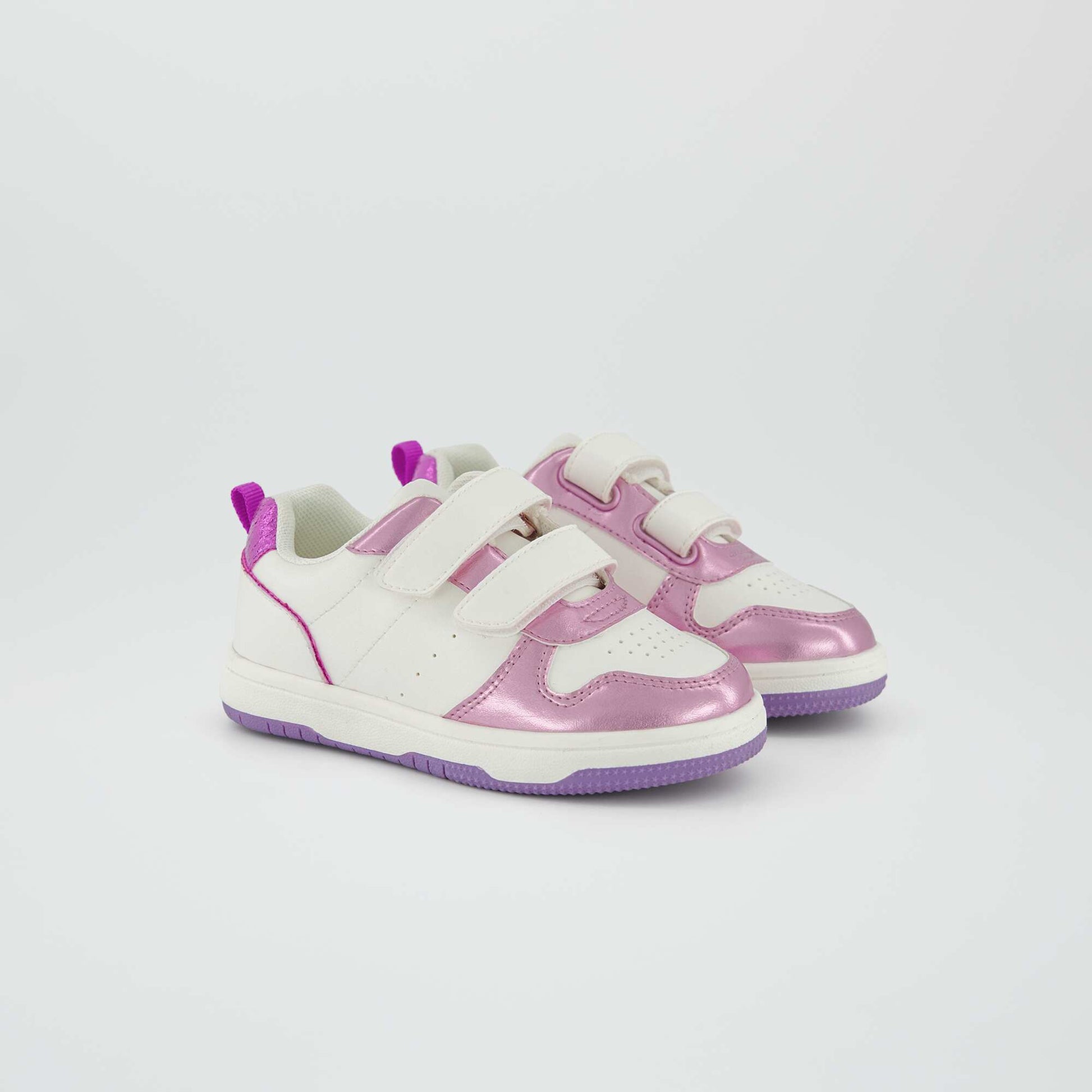 Three-tone Velcro trainers PINK