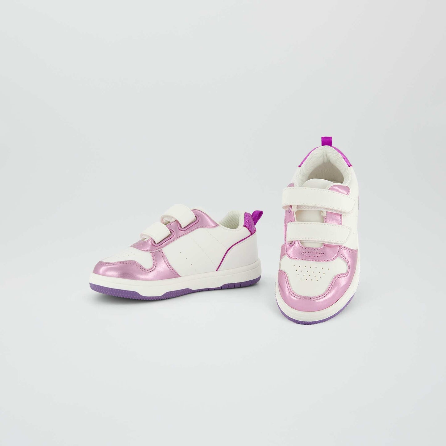 Three-tone Velcro trainers PINK