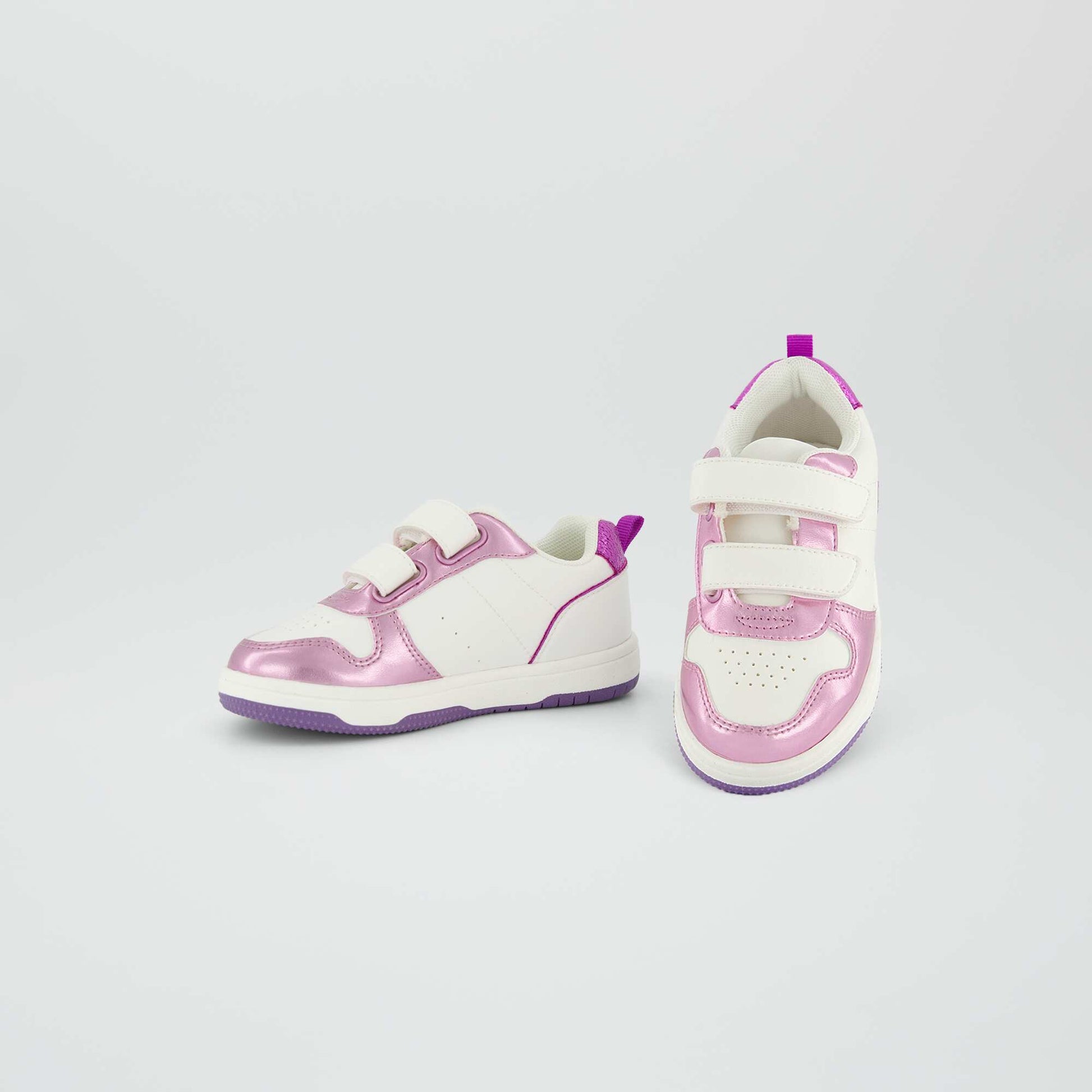 Three-tone Velcro trainers PINK