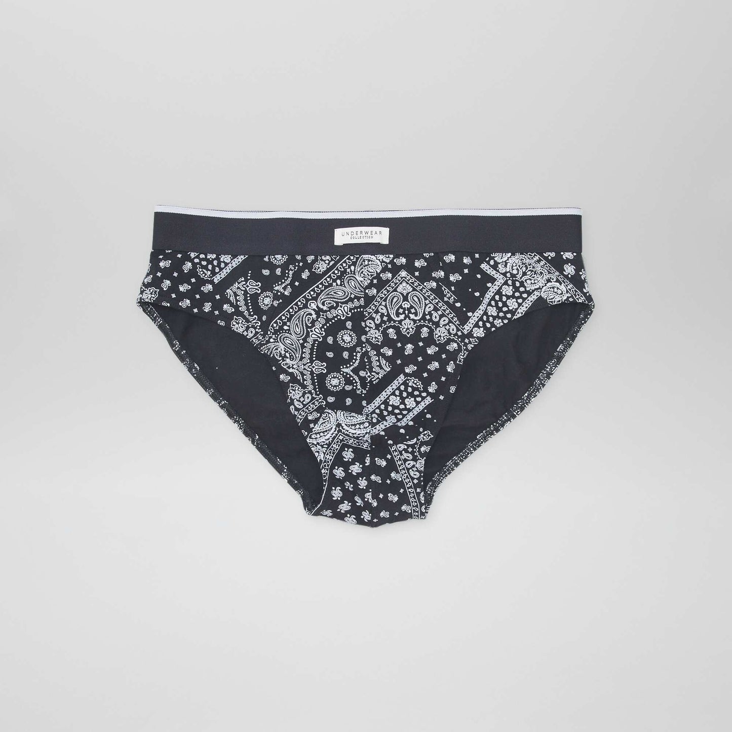 Pack of 3 printed briefs BLACK