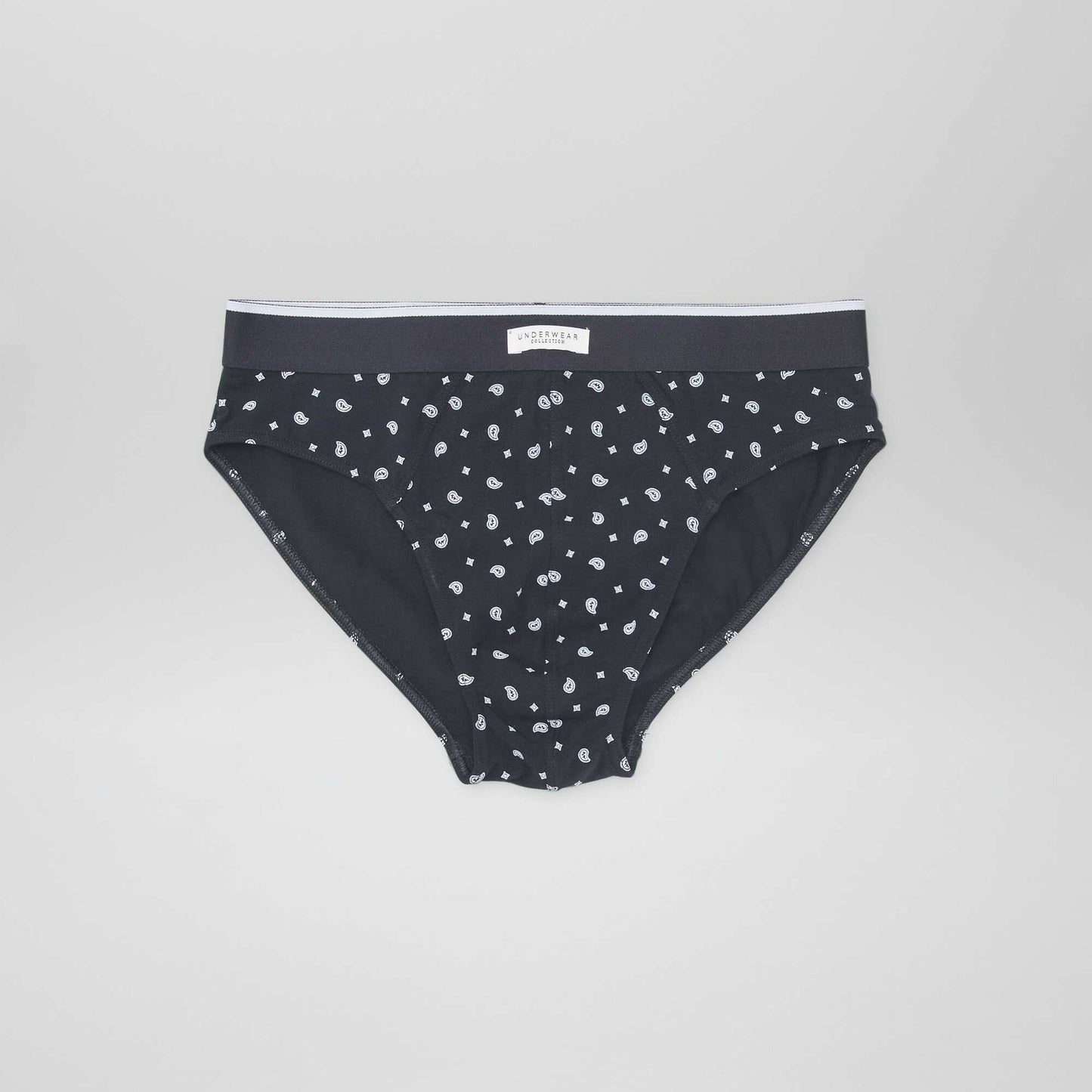 Pack of 3 printed briefs BLACK