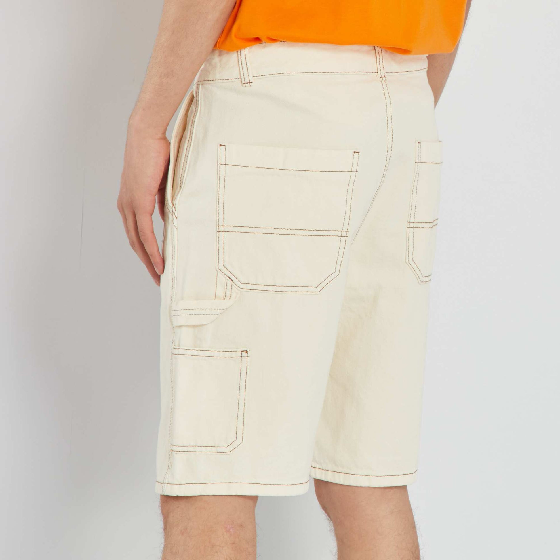 Denim Bermuda shorts BEIGE