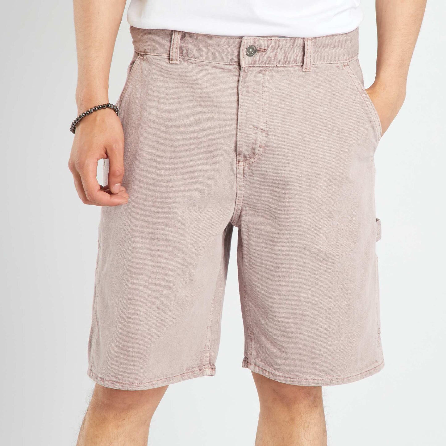 Denim Bermuda shorts PINK