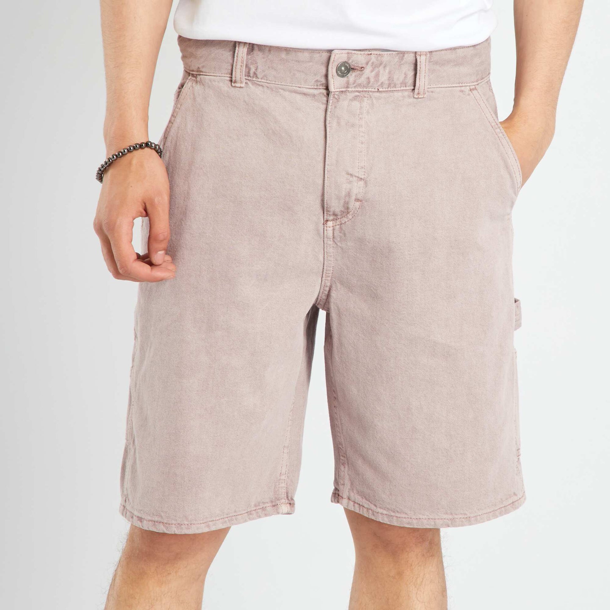 Denim Bermuda shorts PINK