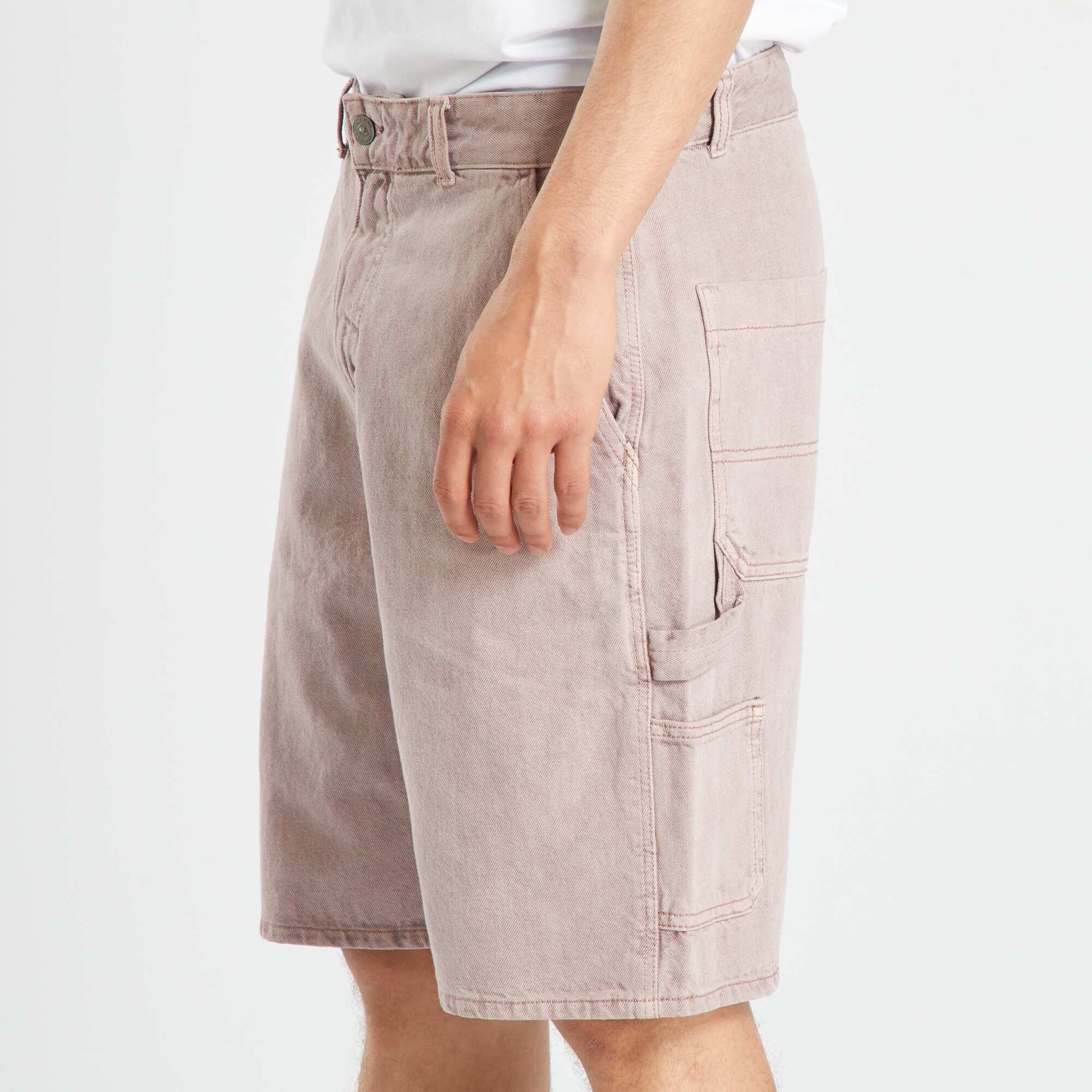 Denim Bermuda shorts PINK