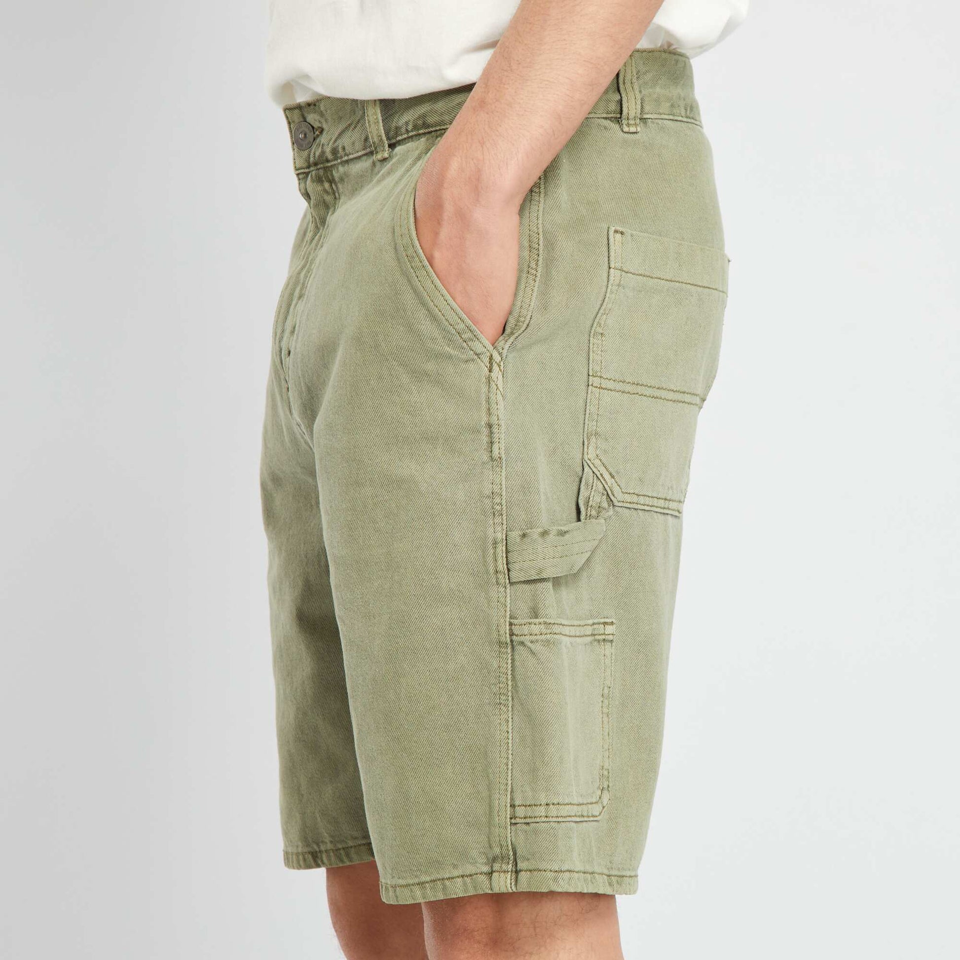 Denim Bermuda shorts GREEN