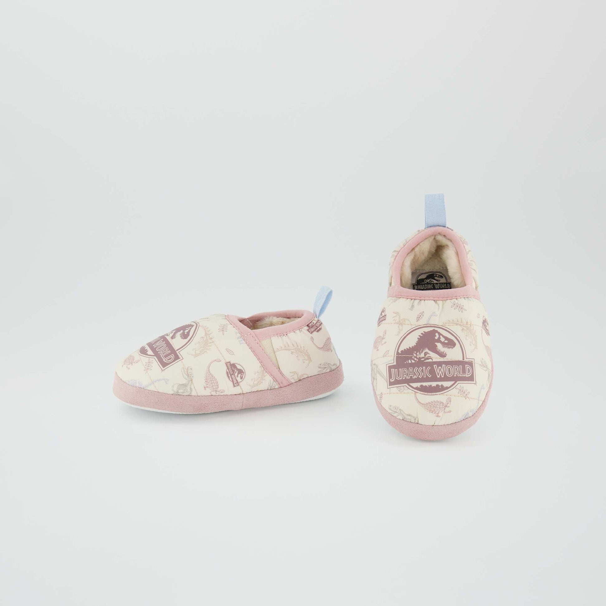 Soft Jurassic World slippers WHITE