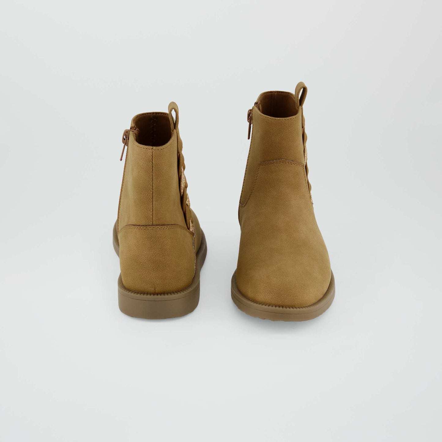 Suedette ankle boots BROWN