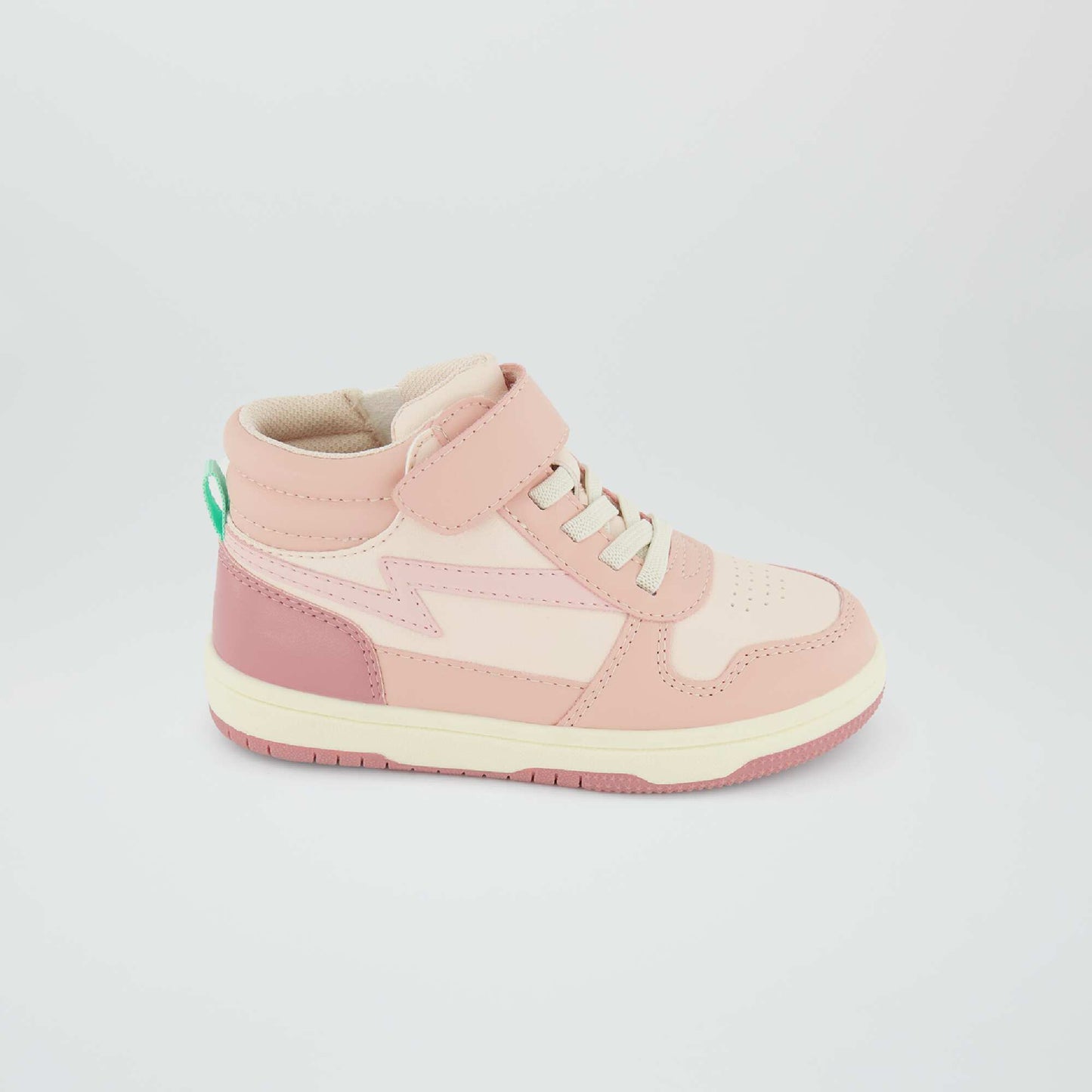 Three-tone high-top trainers PINK