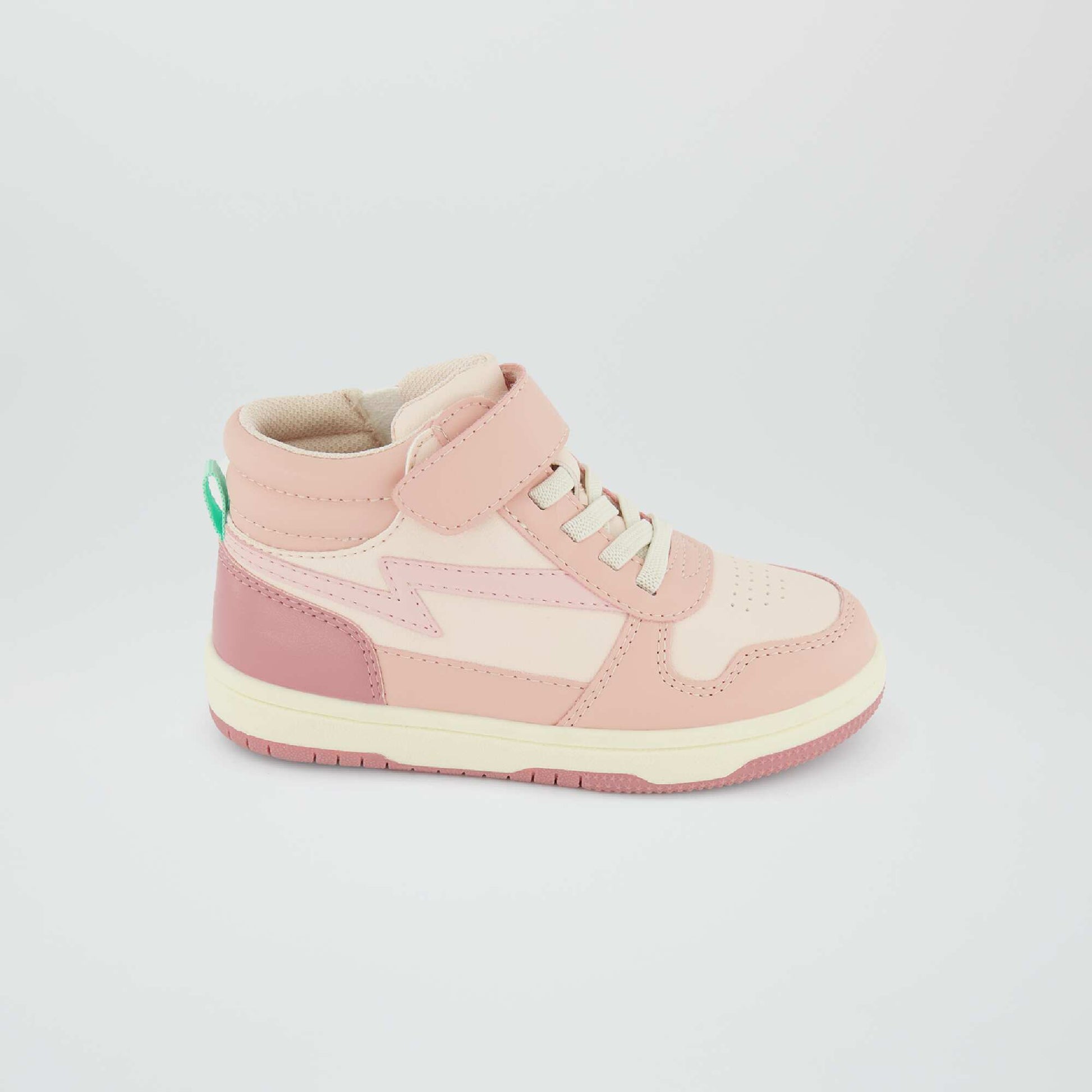 Three-tone high-top trainers PINK