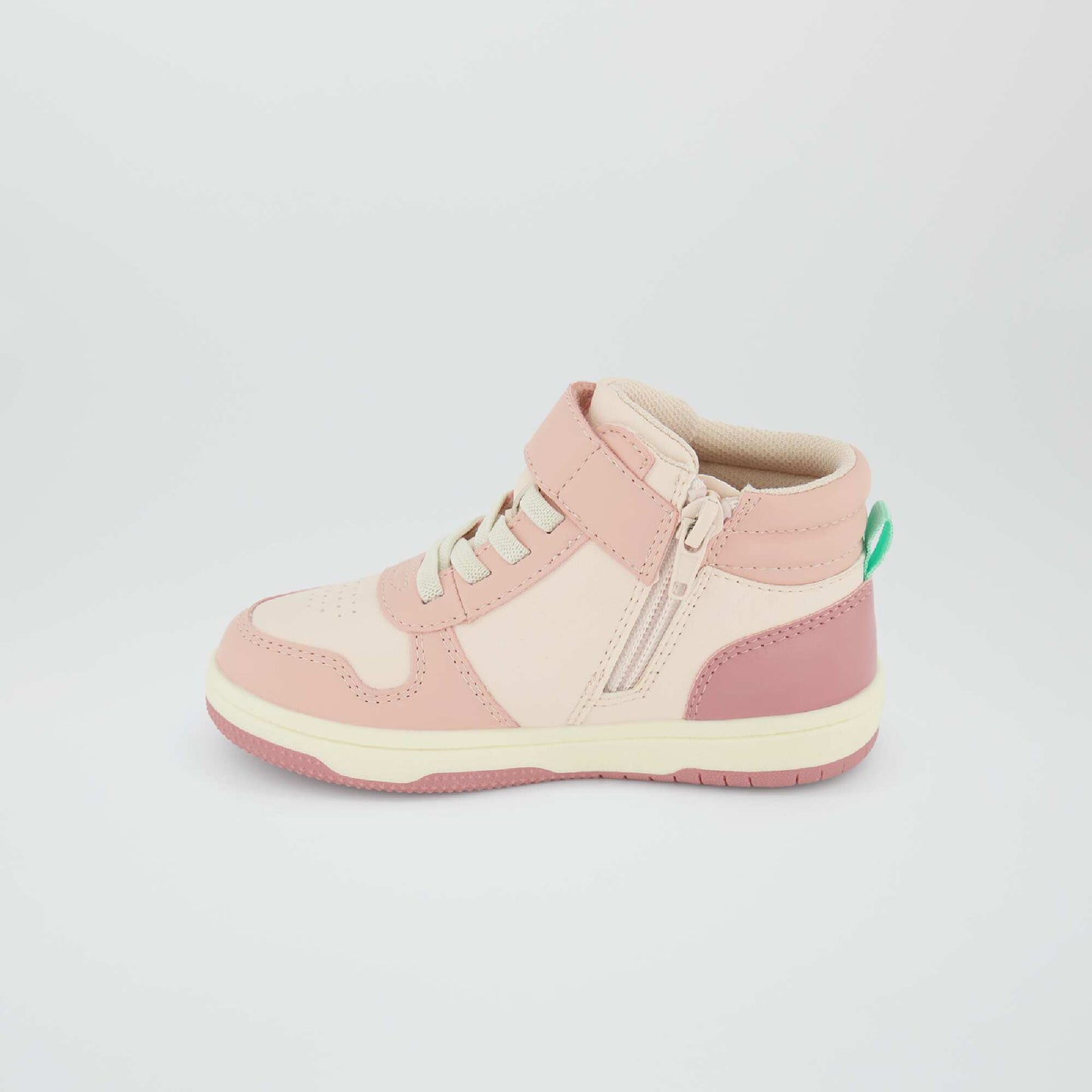 Three-tone high-top trainers PINK