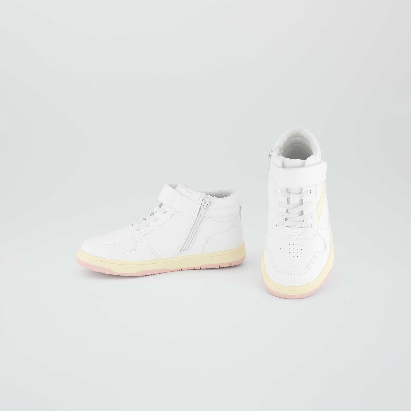 حذاء رياضي بثلاث ألوان عالية WHITE