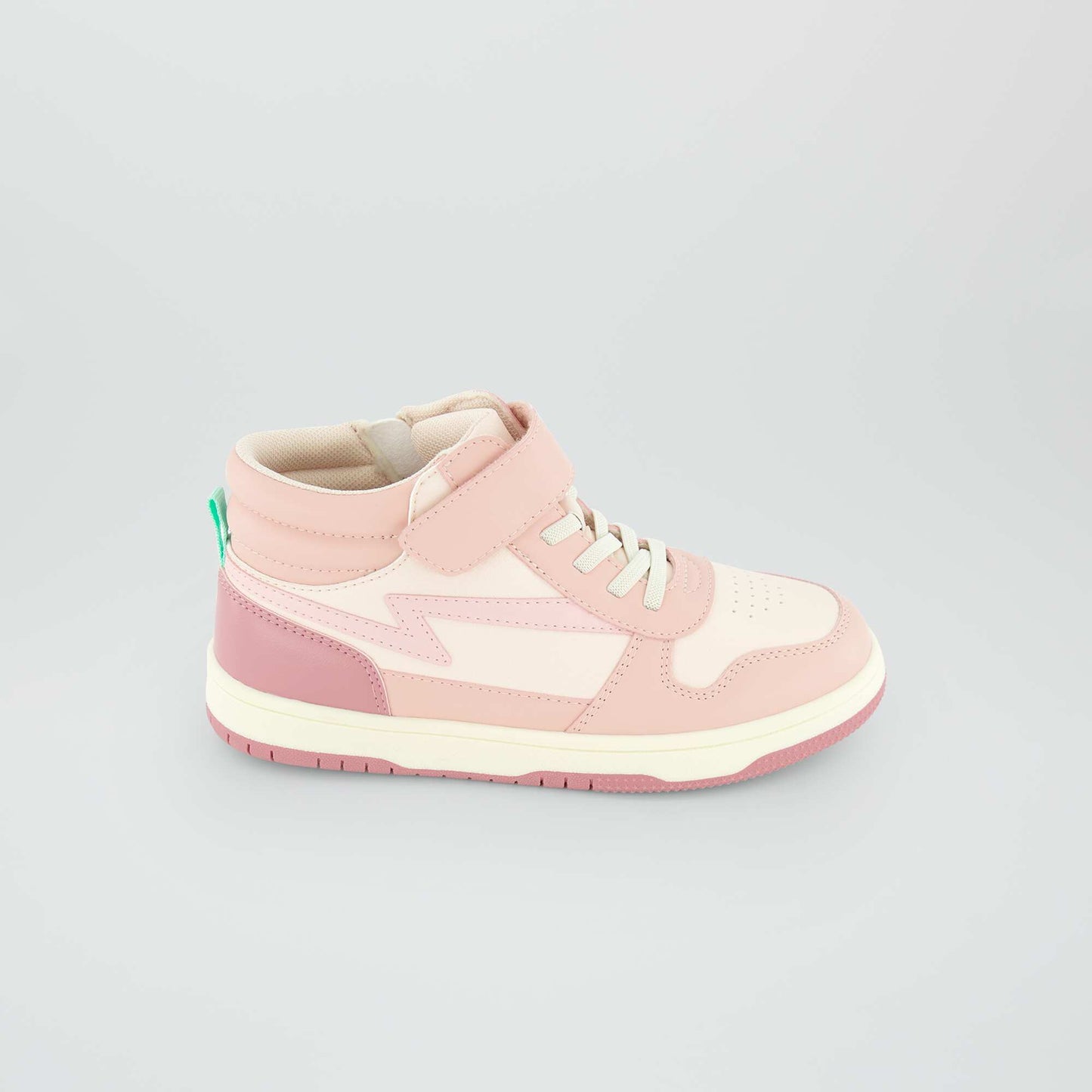 Three-tone high-top trainers PINK