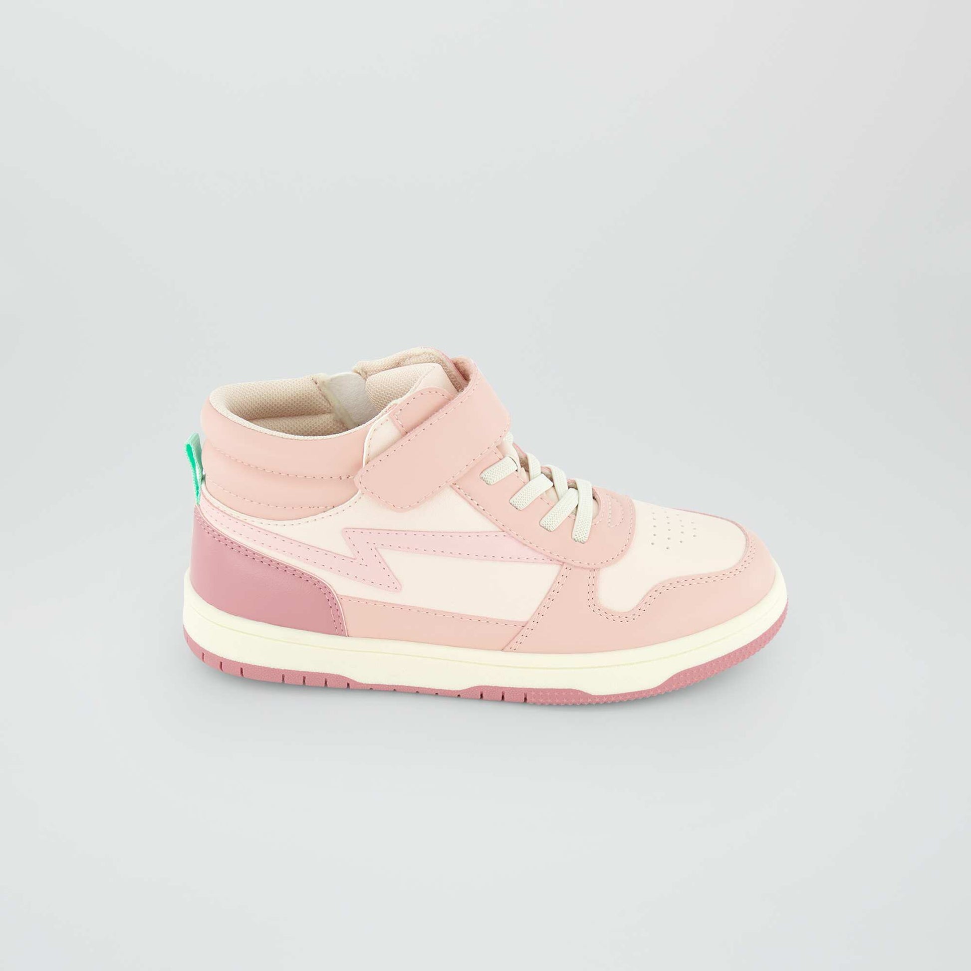 Three-tone high-top trainers PINK