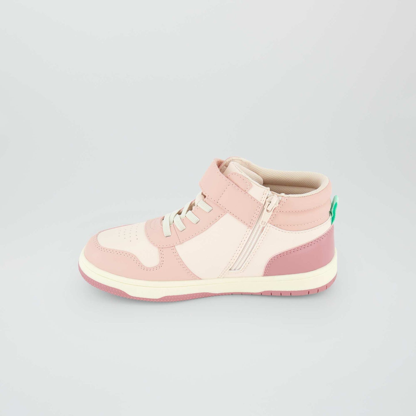 Three-tone high-top trainers PINK
