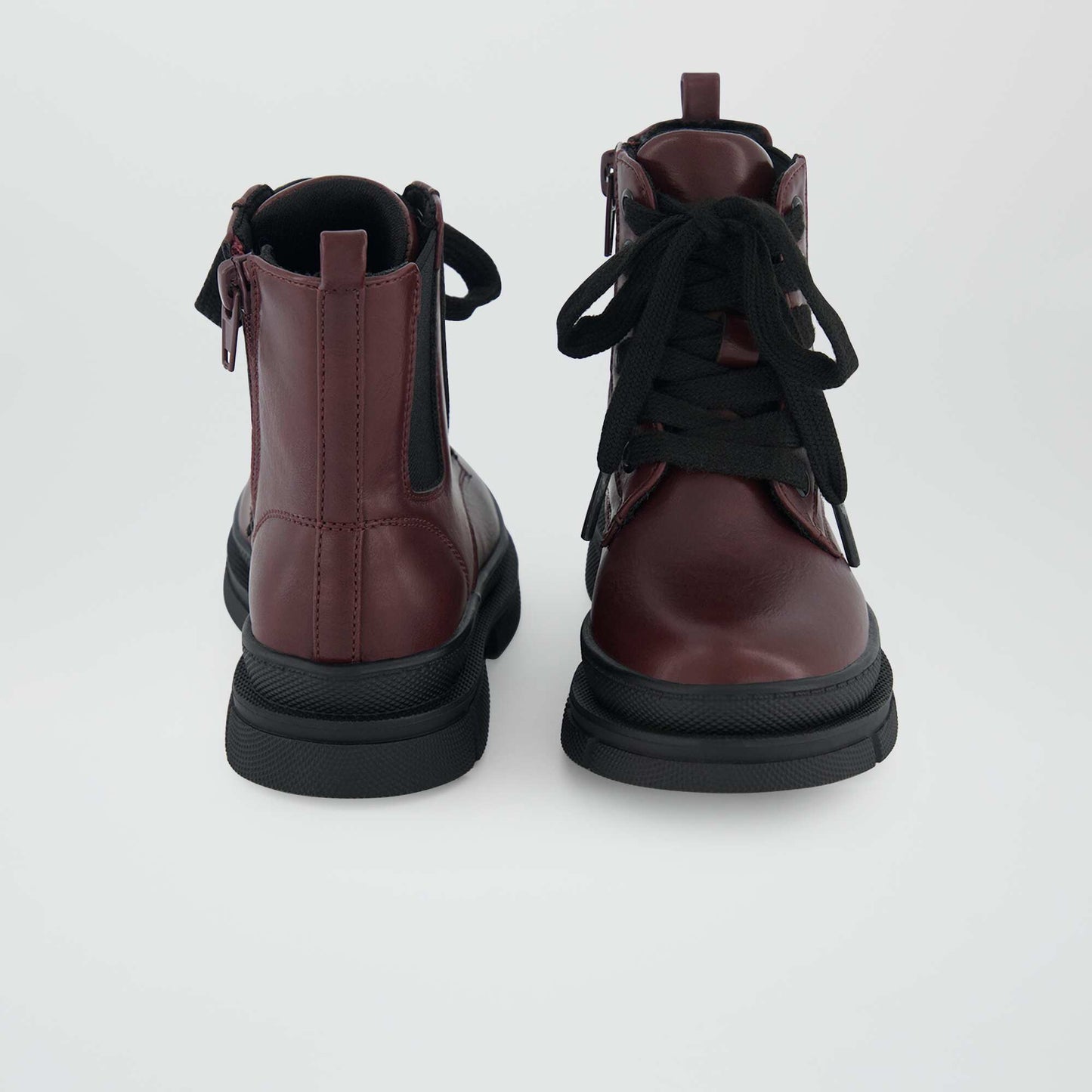 Lugged ankle boots RED