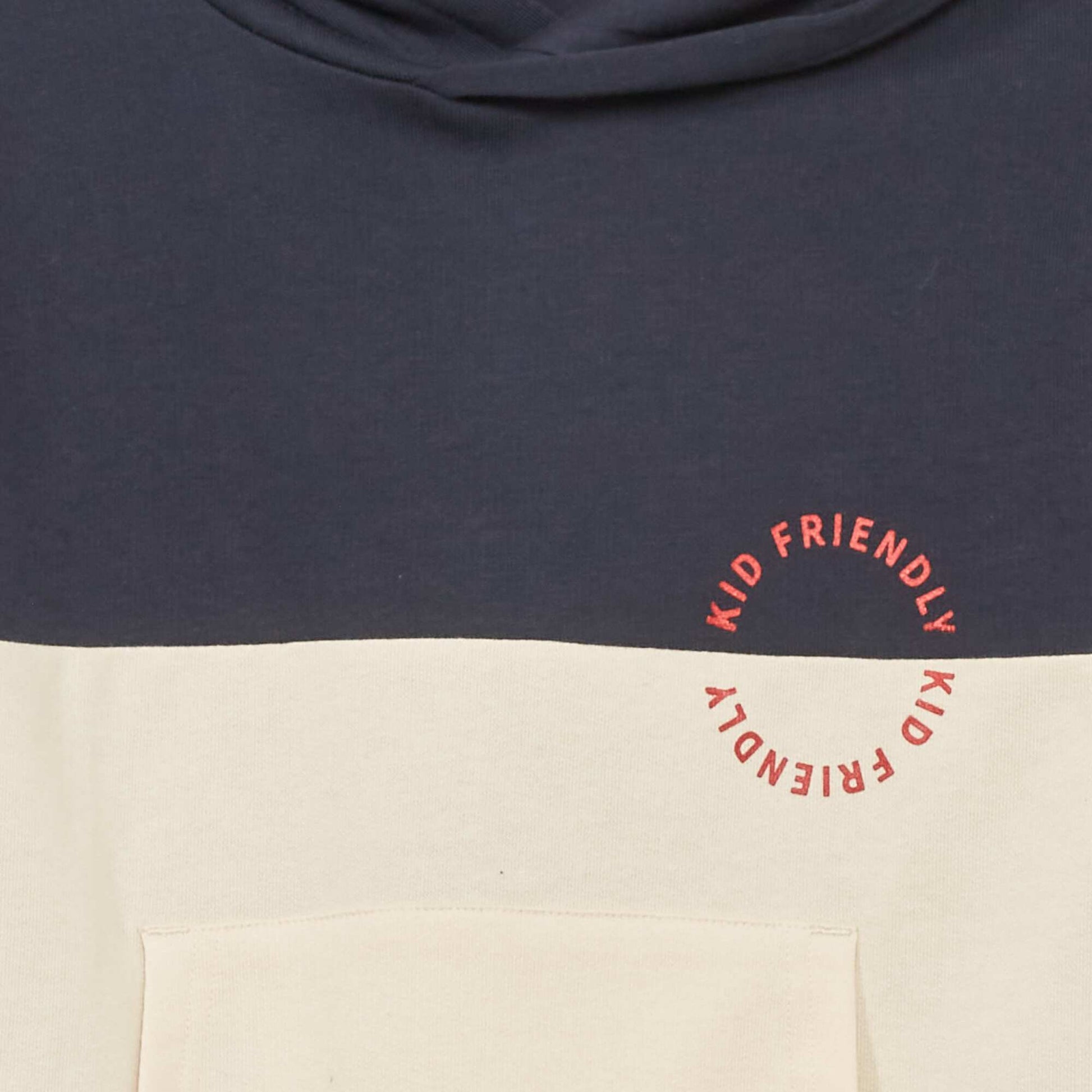 Colourblock hoodie with fancy lettering BLUE