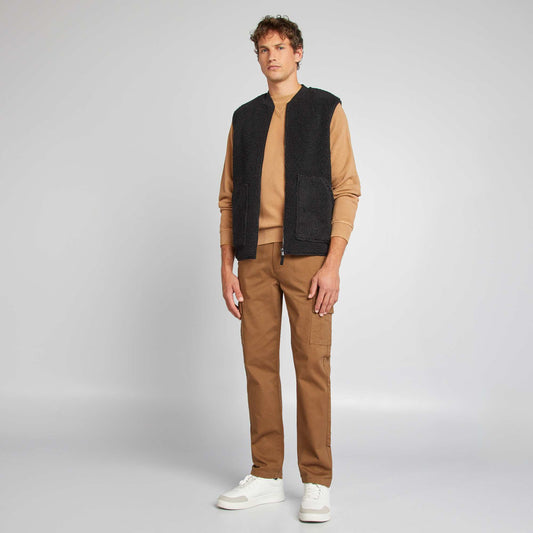 Trousers with pockets BROWN