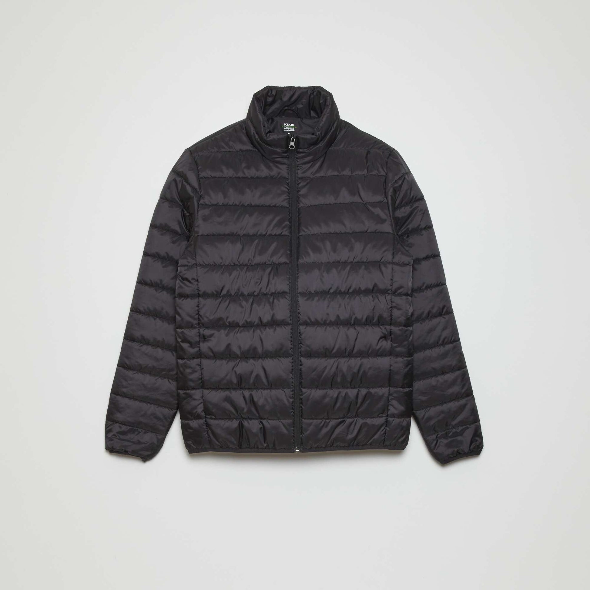 Padded jacket made from recycled bottles BLACK