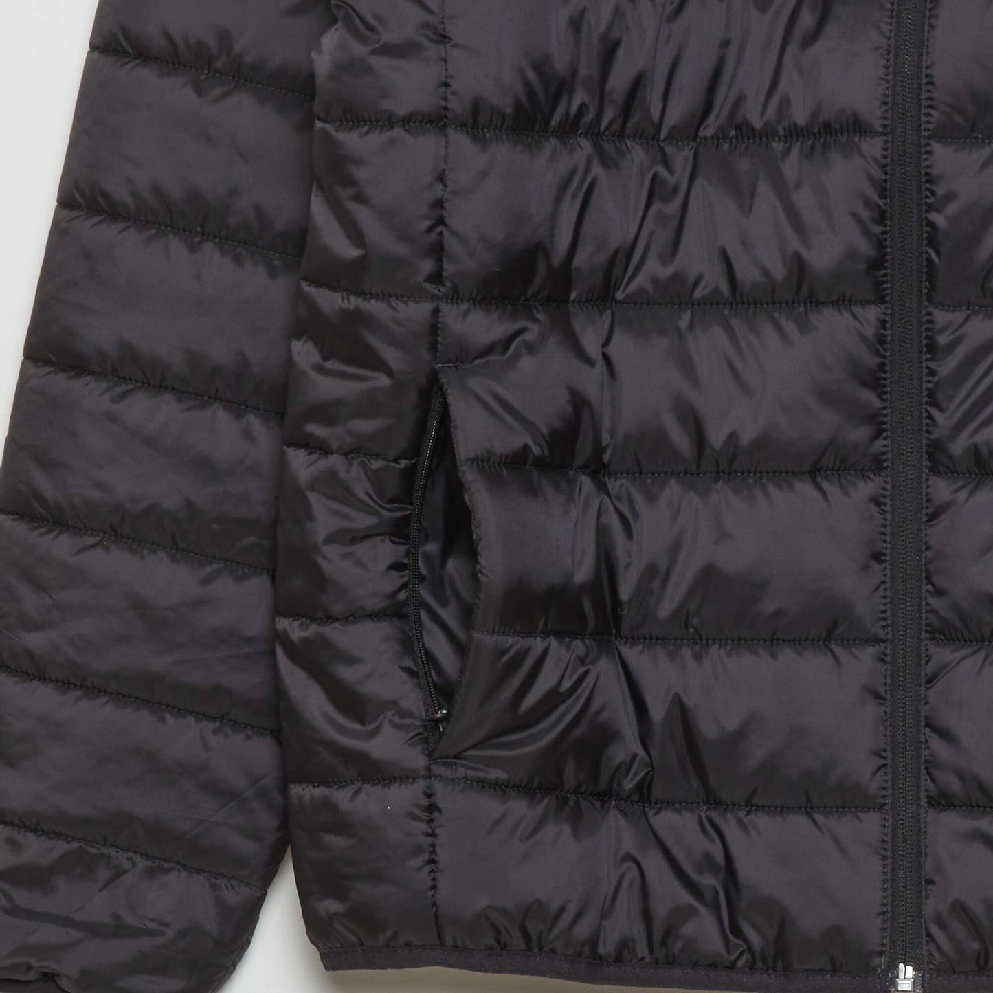 Padded jacket made from recycled bottles BLACK