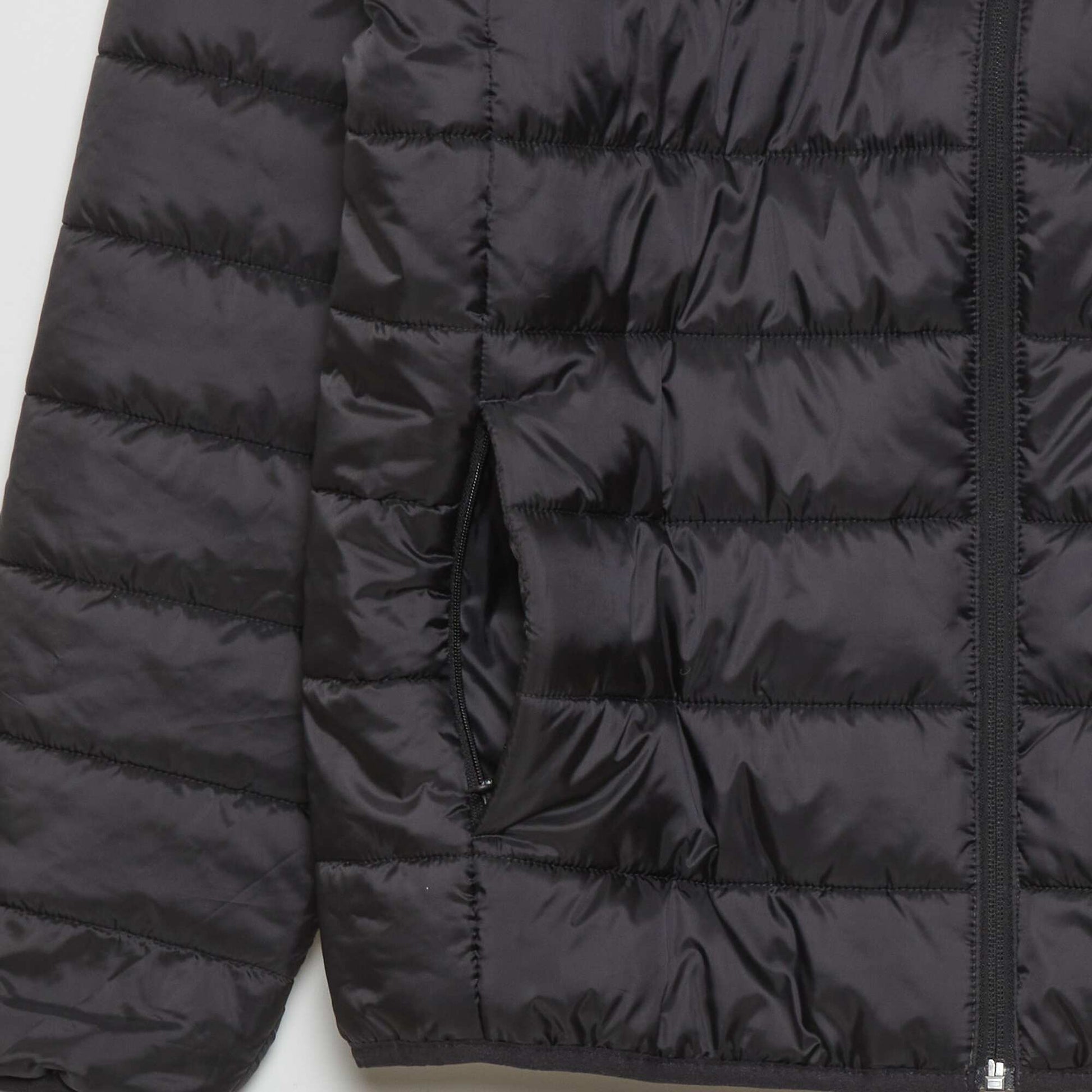 Padded jacket made from recycled bottles BLACK