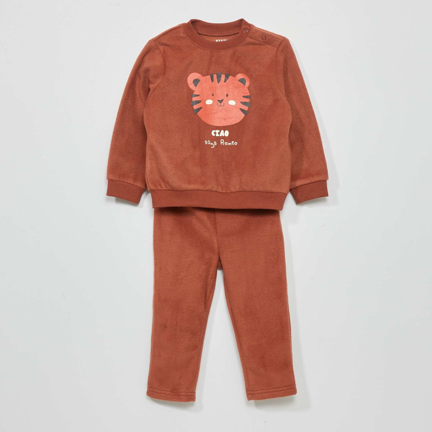 Fleece pyjama set - 2-piece set BEIGE