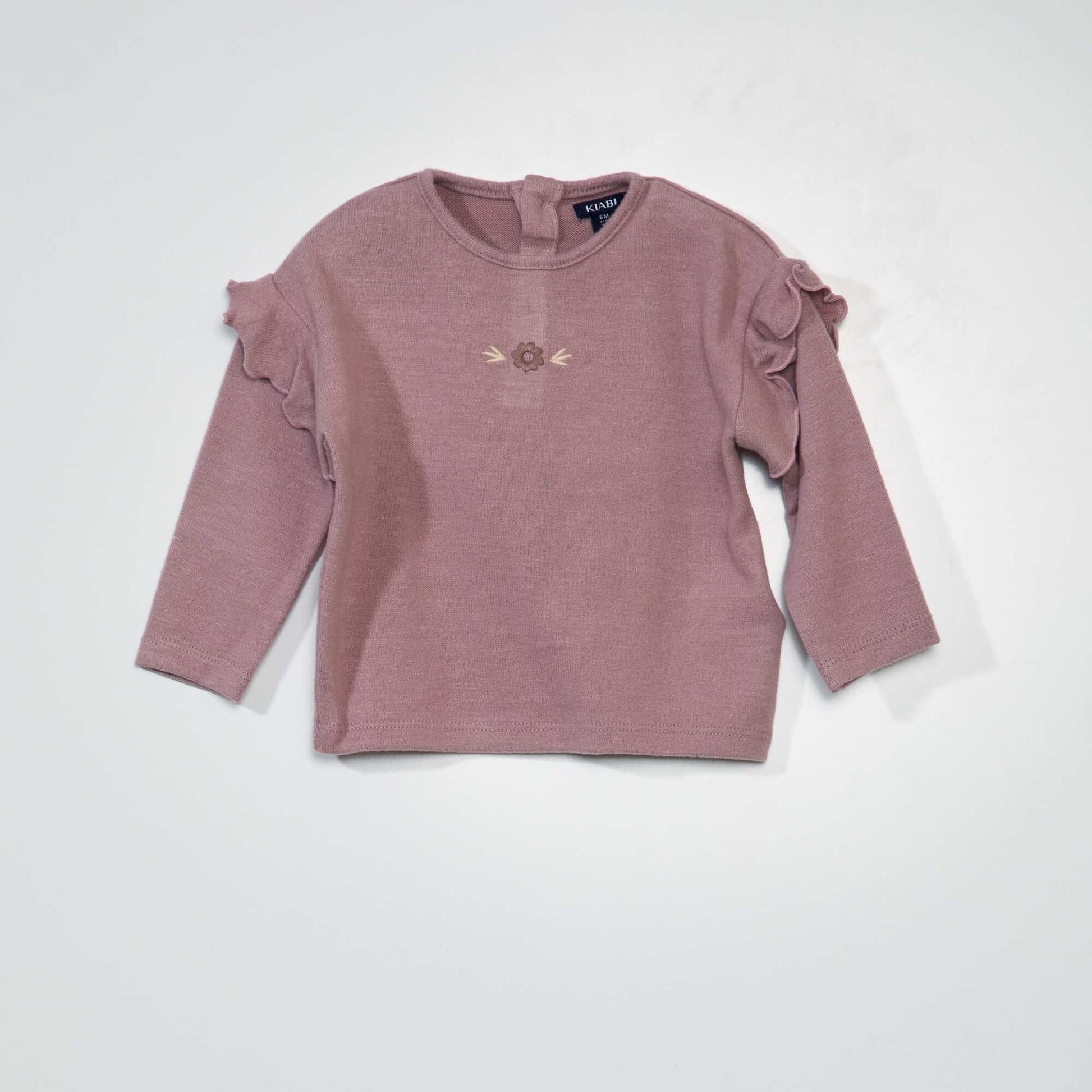 Soft knit leggings and sweater - 2-piece set PINK EMBROIDERY