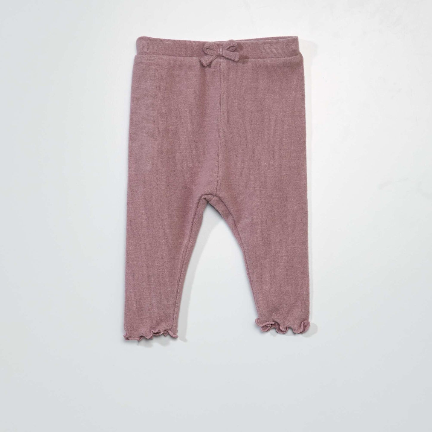 Soft knit leggings and sweater - 2-piece set PINK EMBROIDERY