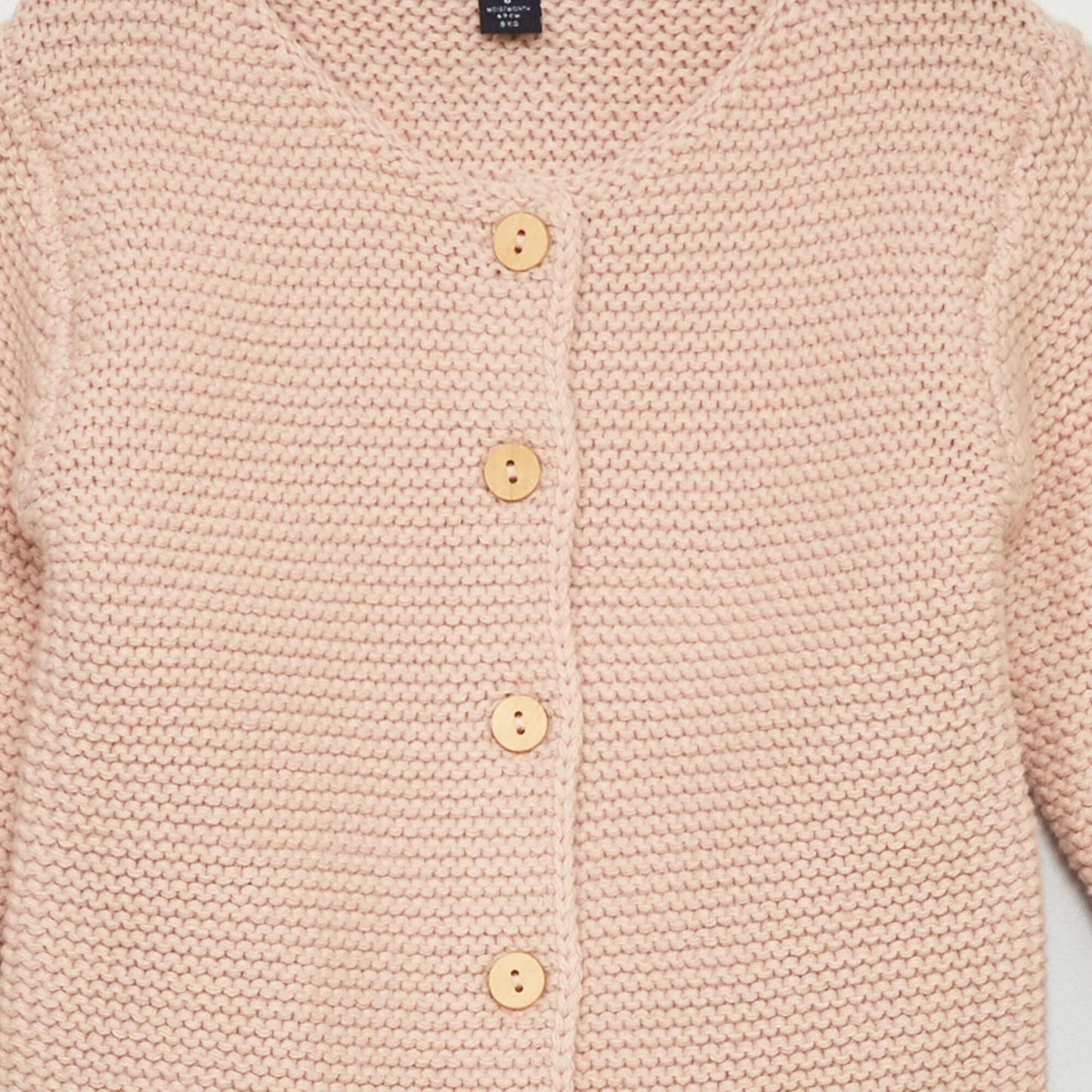 Garter stitch cardigan PINK WHIP