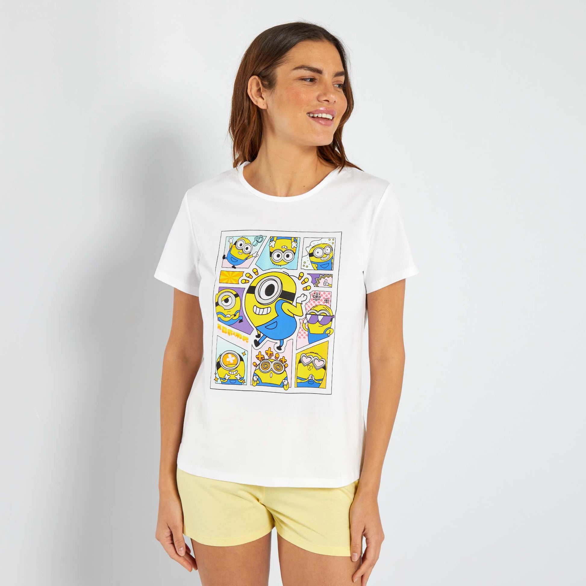 Minions short pyjamas - 2-piece set WHITE