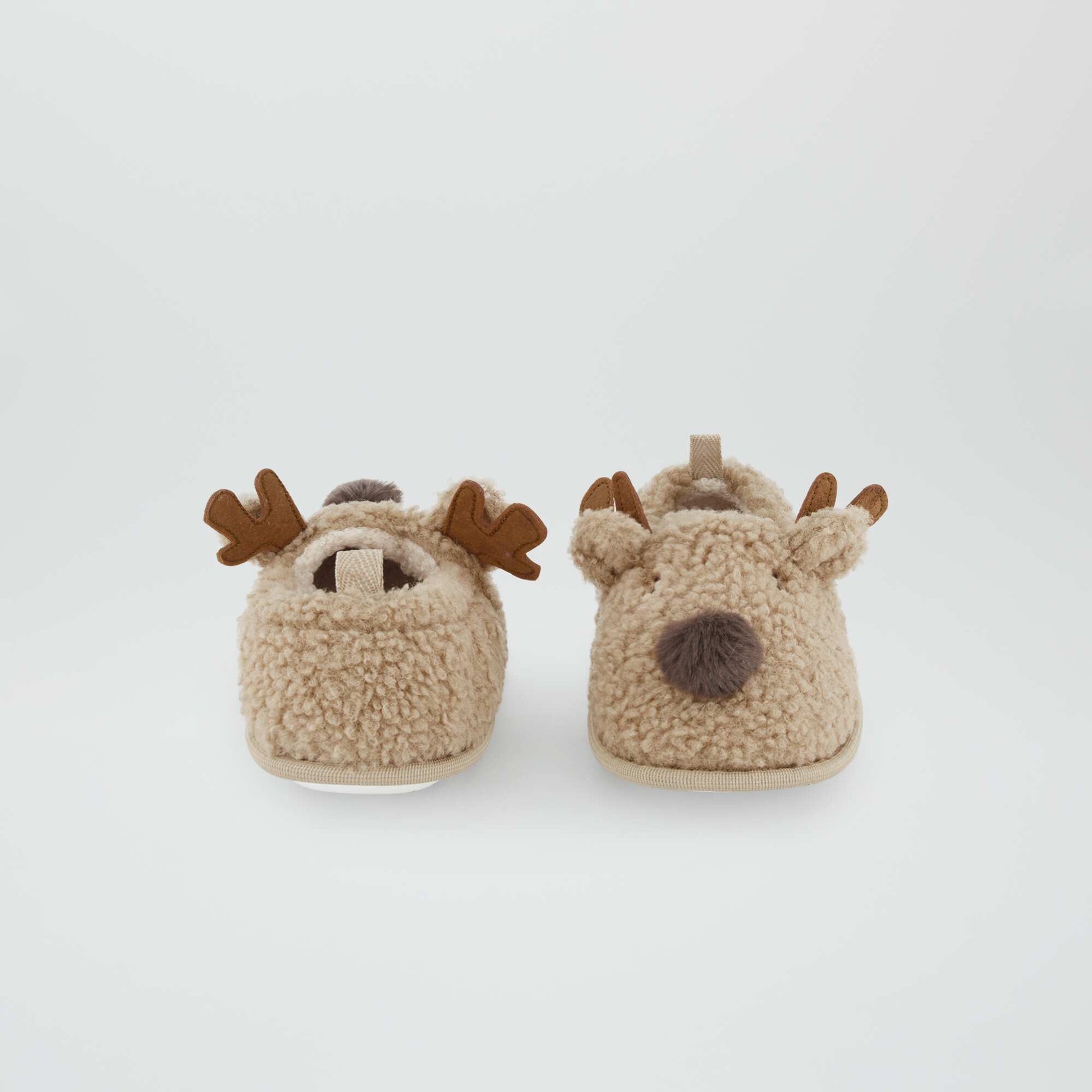 Embellished Christmas slippers ANGO BEIGE