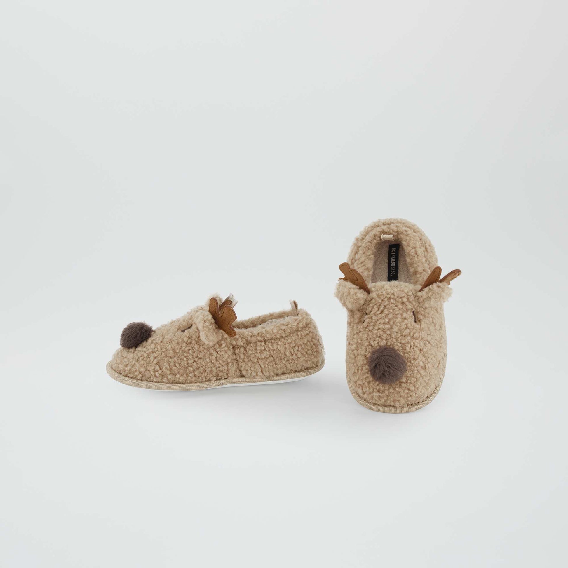 Embellished Christmas slippers ANGO BEIGE
