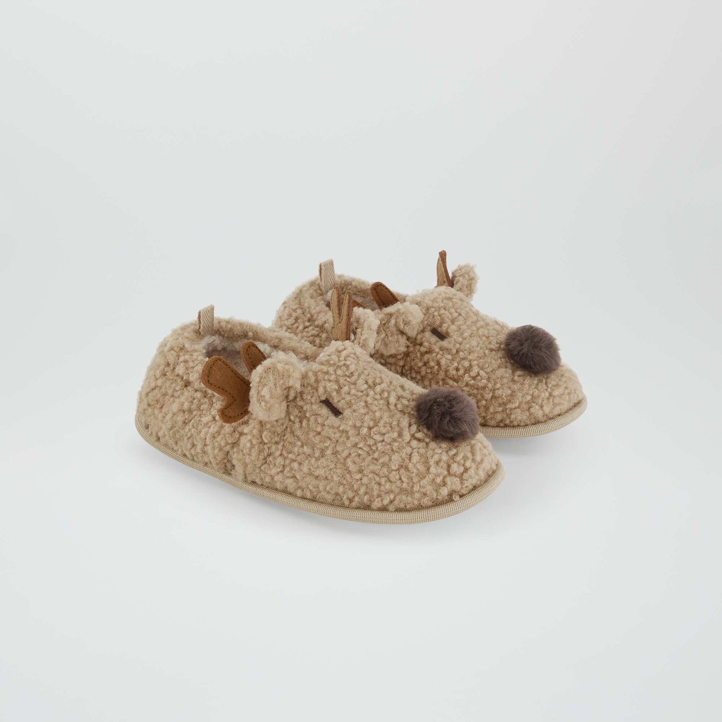 Embellished Christmas slippers ANGO BEIGE