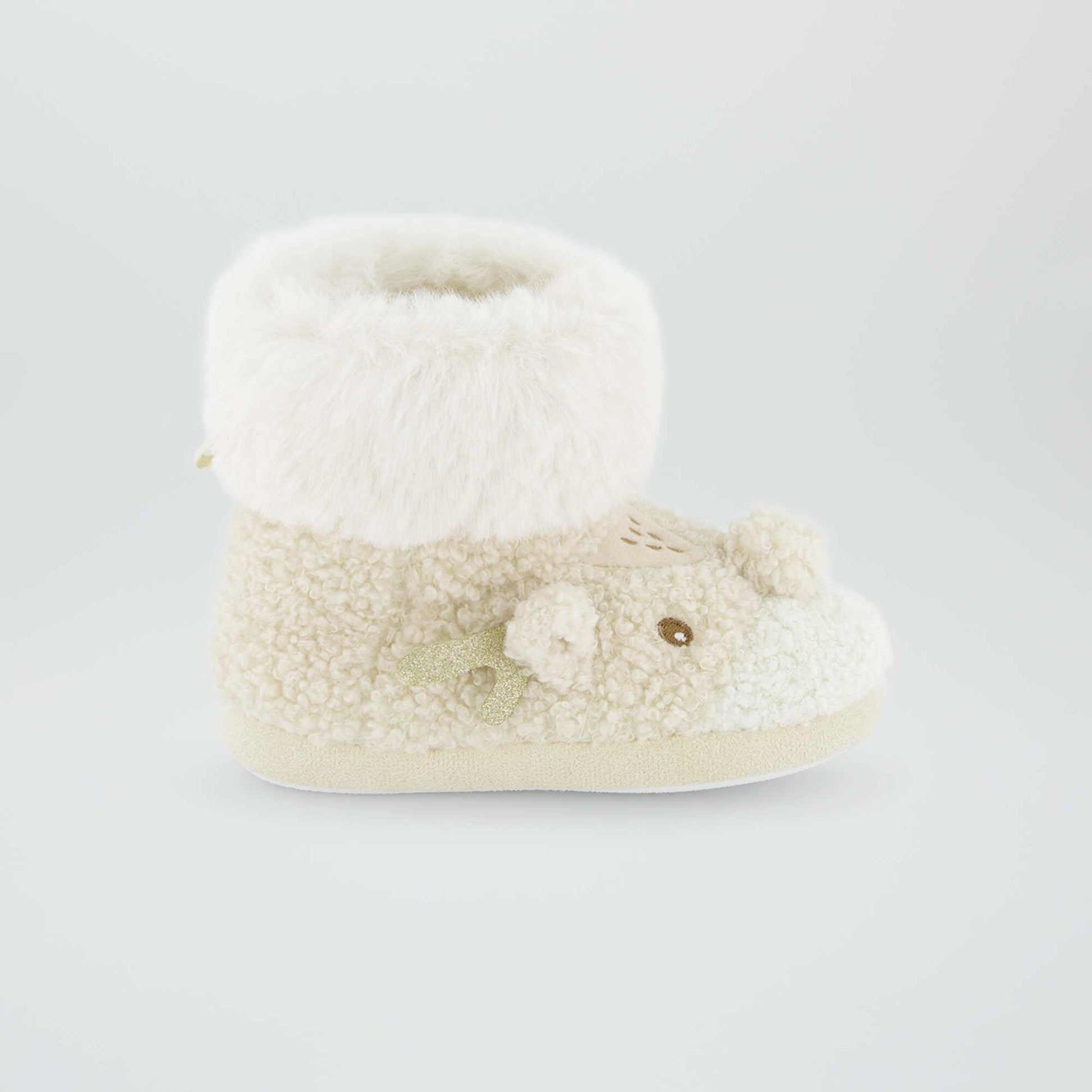 Christmas reindeer slipper boots ANGO BEIGE