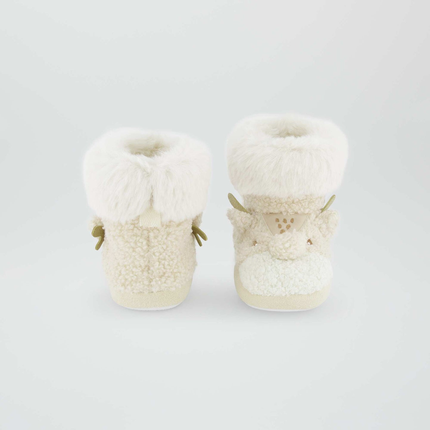 Christmas reindeer slipper boots ANGO BEIGE