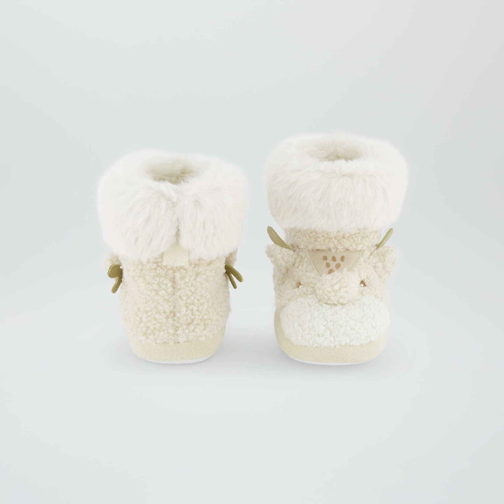 Christmas reindeer slipper boots ANGO BEIGE