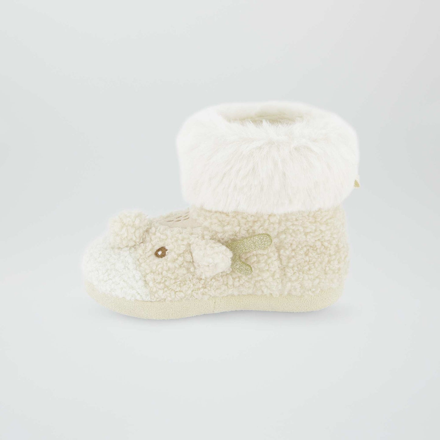 Christmas reindeer slipper boots ANGO BEIGE
