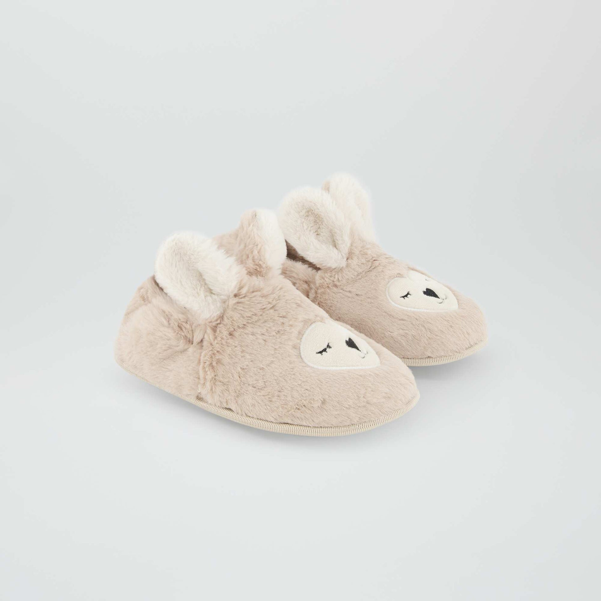 Soft rabbit slippers ANGO BEIGE