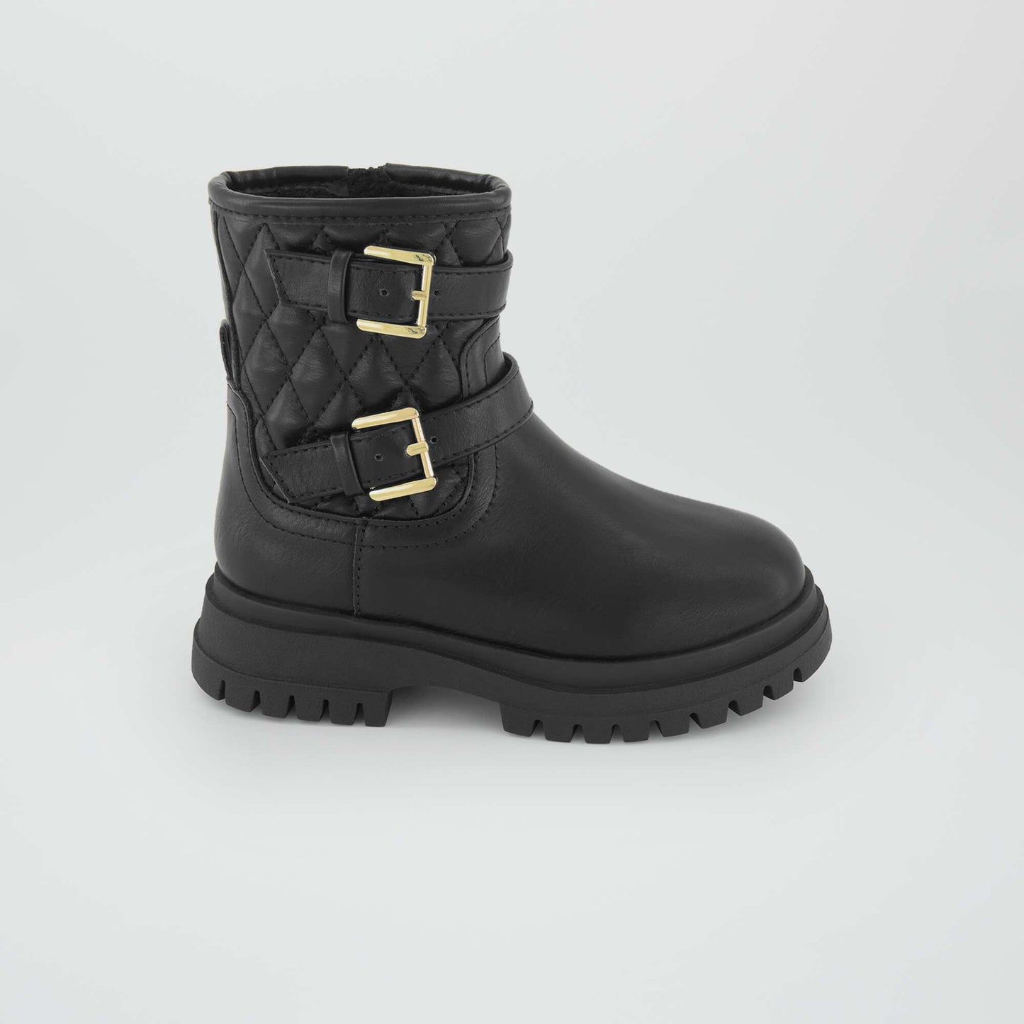 Quilted ankle boots BLACK