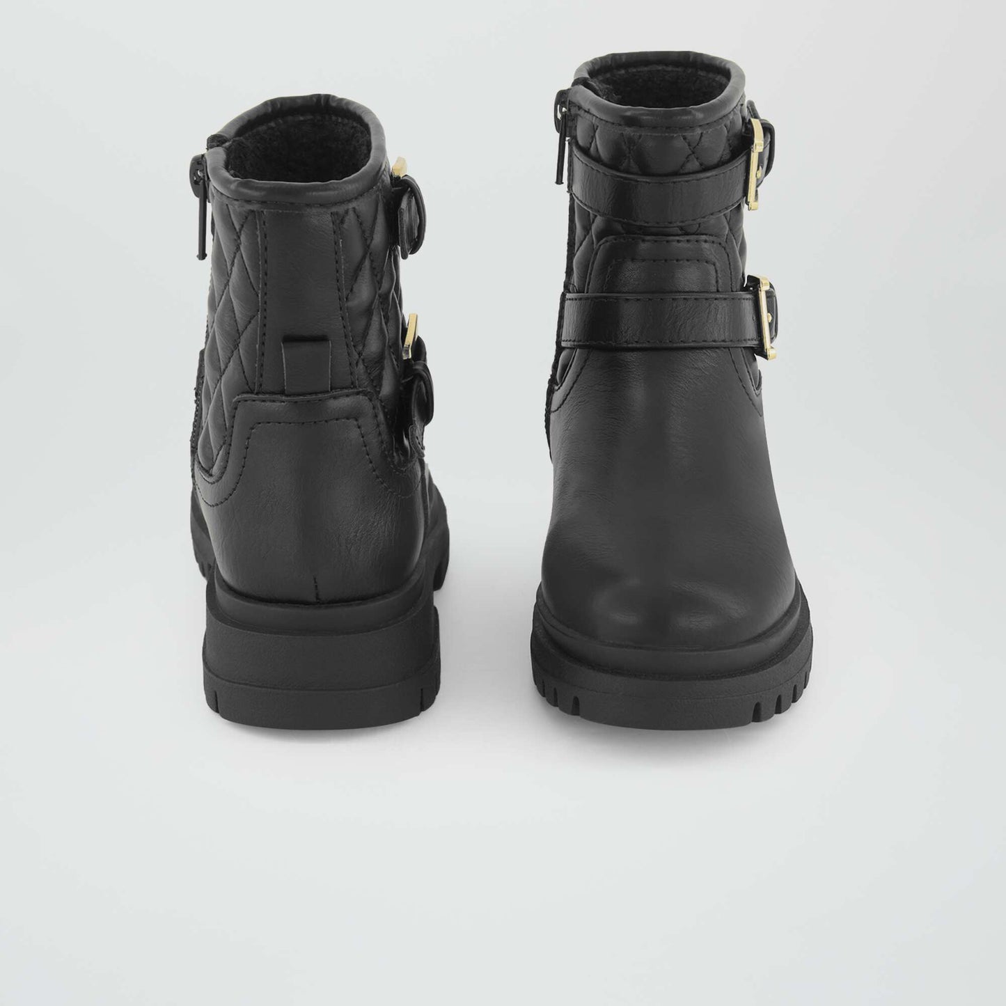 Quilted ankle boots BLACK