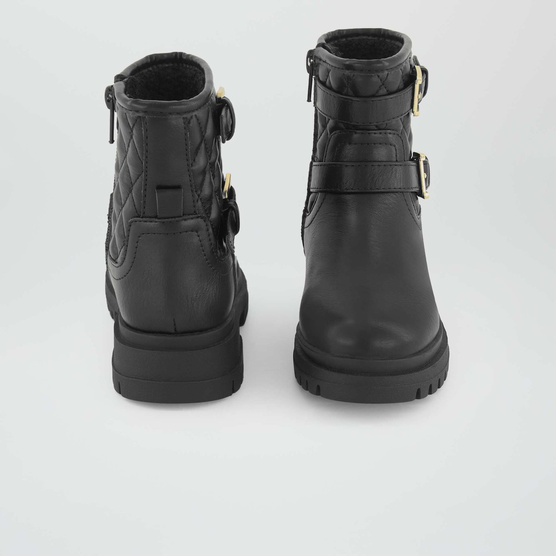Quilted ankle boots BLACK