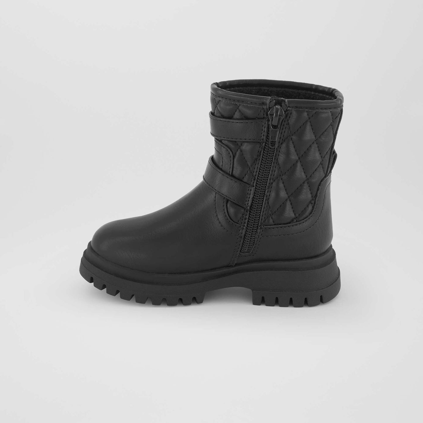 Quilted ankle boots BLACK