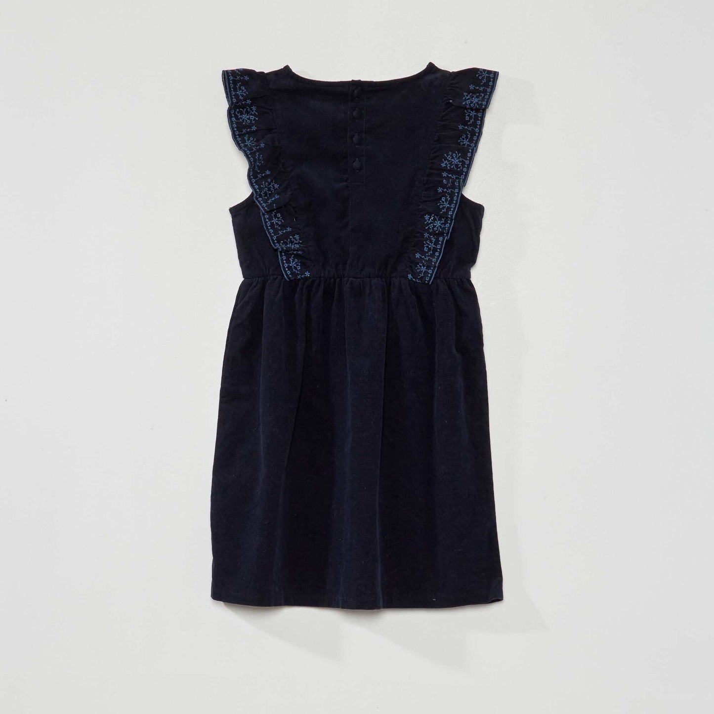 Sleeveless velour dress BLUE