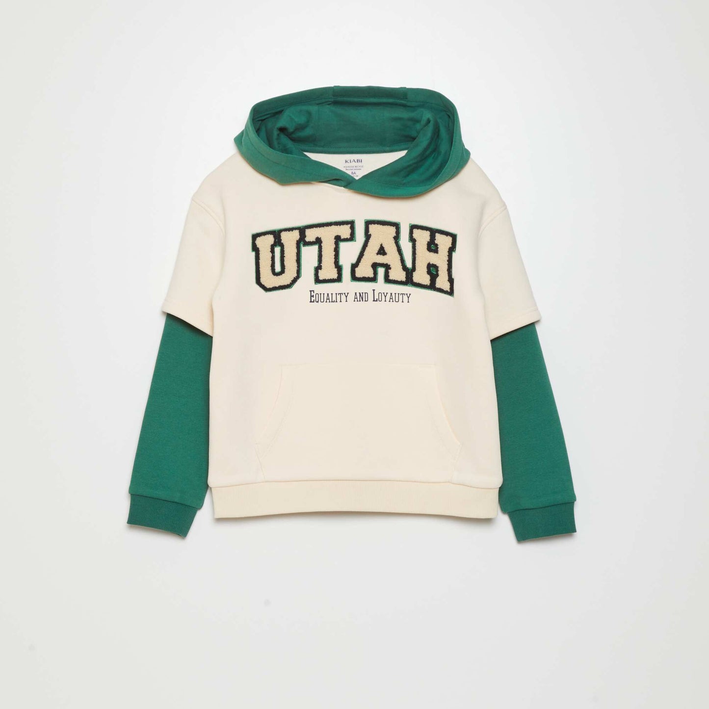 Double-sleeve hoodie BEIGE