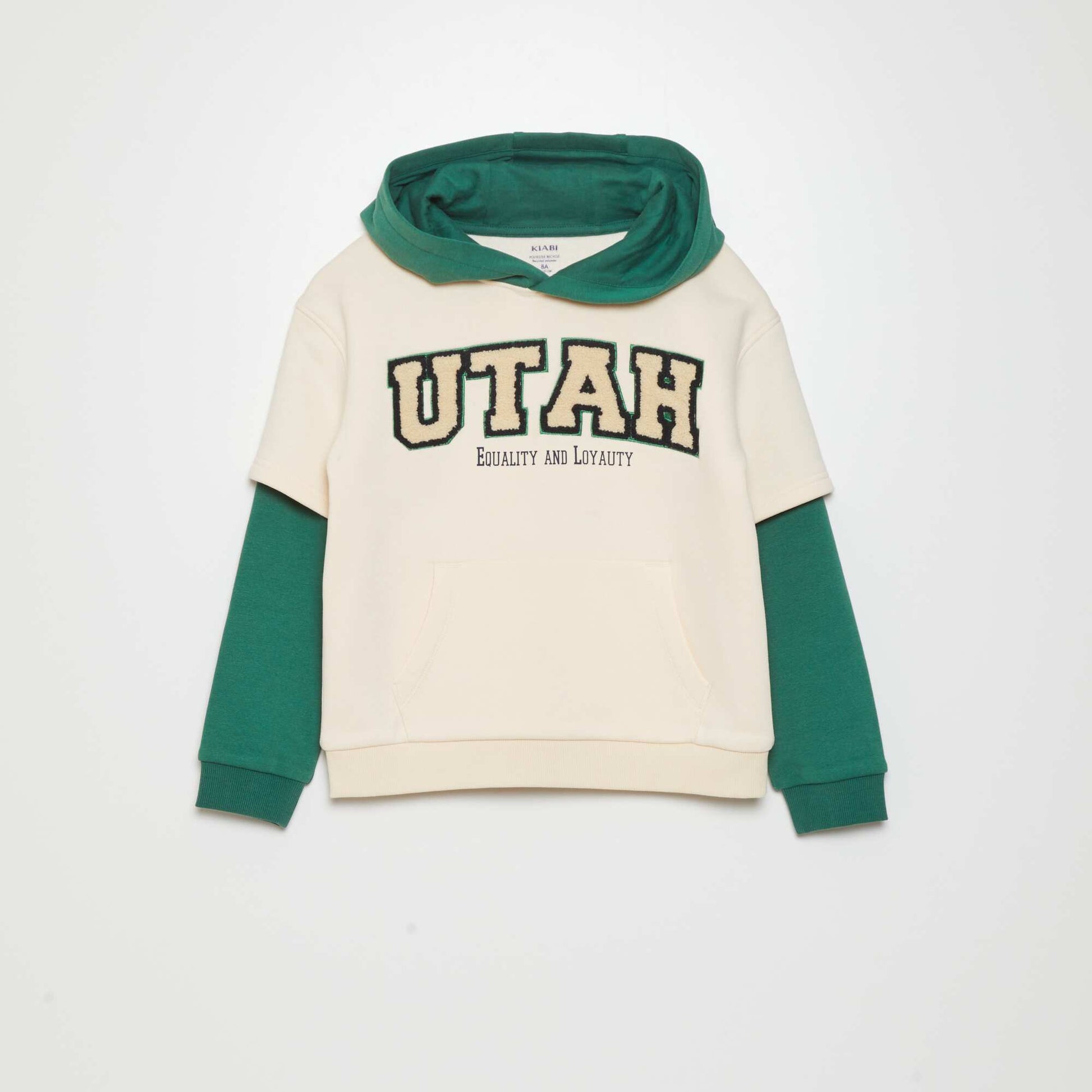 Double-sleeve hoodie BEIGE